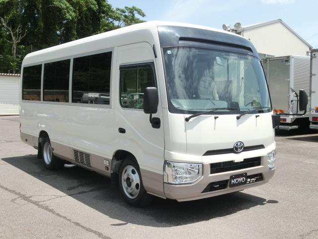 トヨタ コースター LX/25人乗り/送迎仕様/自動スイングドア/ヒーター・クーラー/AT/電動ステップ/バックモニター/社外ナビ写真1枚目 トヨタ コースター LX/25人乗り/送迎仕様/自動スイングドア/ヒーター・クーラー/AT/電動ステップ/バックモニター/社外ナビ写真1枚目