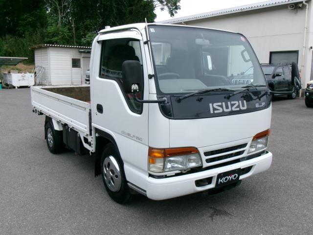 いすゞ エルフトラック 平ボディ/低床/5MT/2t積/実走行/10尺/床鉄板/内寸L3120×W1620mm/煤焼き無し/4HF1写真1枚目 いすゞ エルフトラック 平ボディ/低床/5MT/2t積/実走行/10尺/床鉄板/内寸L3120×W1620mm/煤焼き無し/4HF1写真1枚目